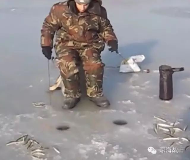 俄罗斯的冰钓的高效不亚于鲣竿钓，左右开弓没压力