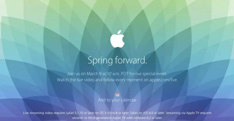 一会儿的Apple Watch发布会，剧透和直播地址都在这里