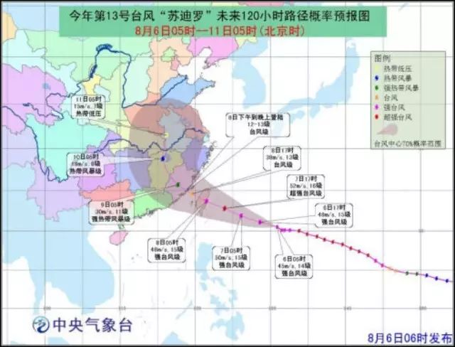 【警报】超强台风“苏迪罗”将于7号前后登陆台湾与福建沿海地区