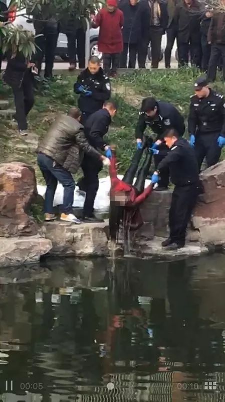 今天下午，如皋惠政小区发现一具女浮尸（视频）
